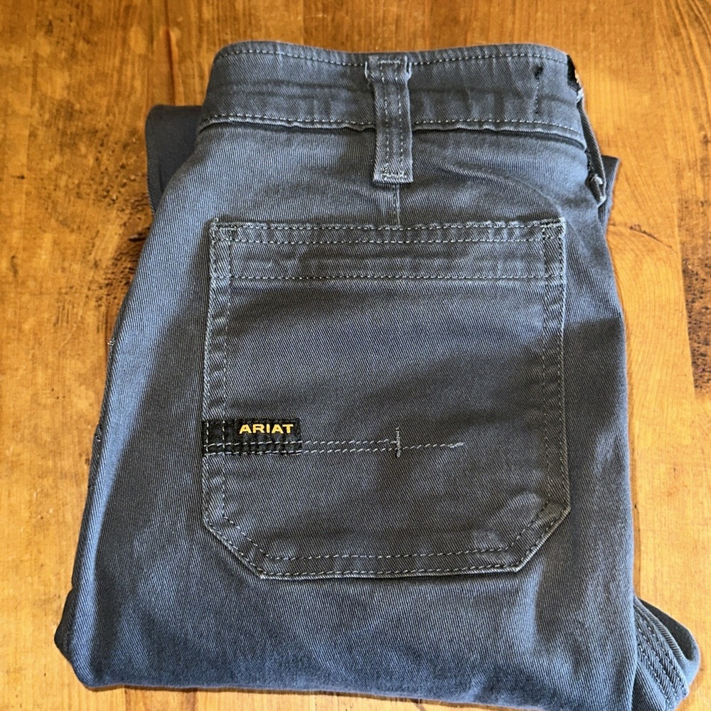 Ariat Rebar M4 Mens Rebar Relaxed Boot Twill Dungaree 28x32 (29x31) Grey